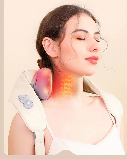 Shiatsu Neck And Shoulder Massager Shawl Kneading Spine Back Muscle Relaxer